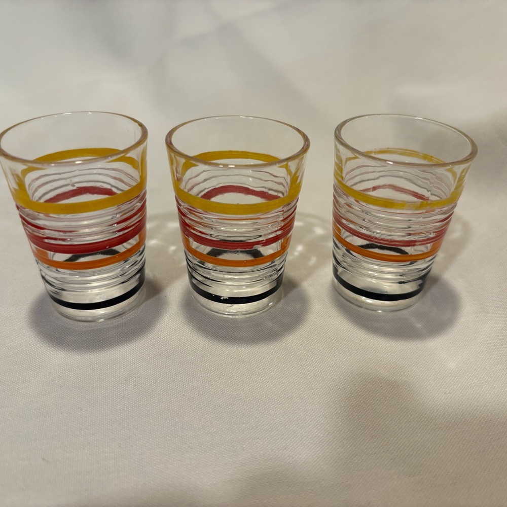 Set of 3 Vintage Whiskey Shot Glasses